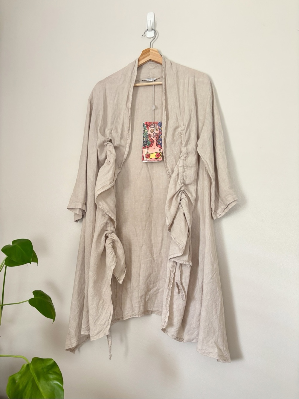 Colette Natural Italian Linen Blend Duster